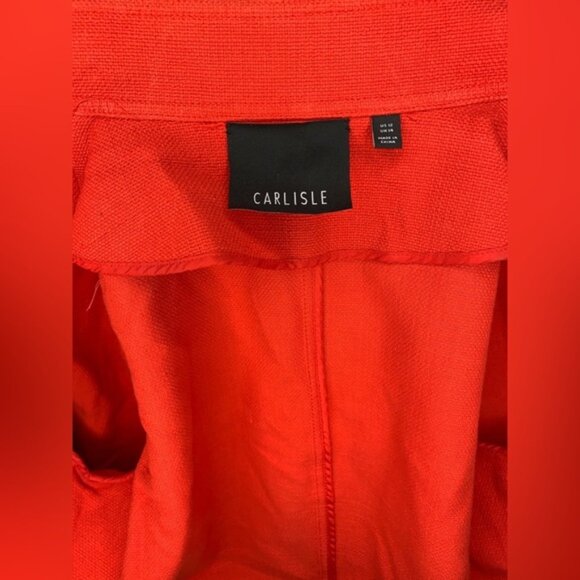 Women’s Carlisle Cotton Casual Red Jean Jacket Size 12 - Picture 3 of 4